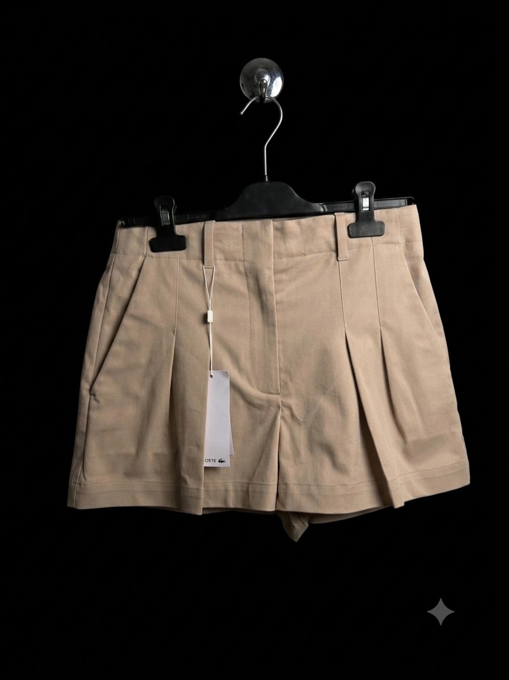 Lacoste Tan Pleated Women’s Shorts